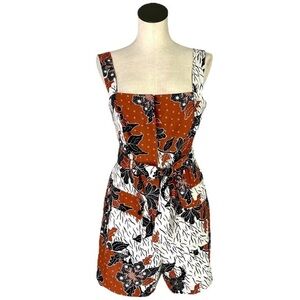 NWT Belle Verve (House of Harlow 1960) Print Romper/ Black and Rust Color/ Sz 6